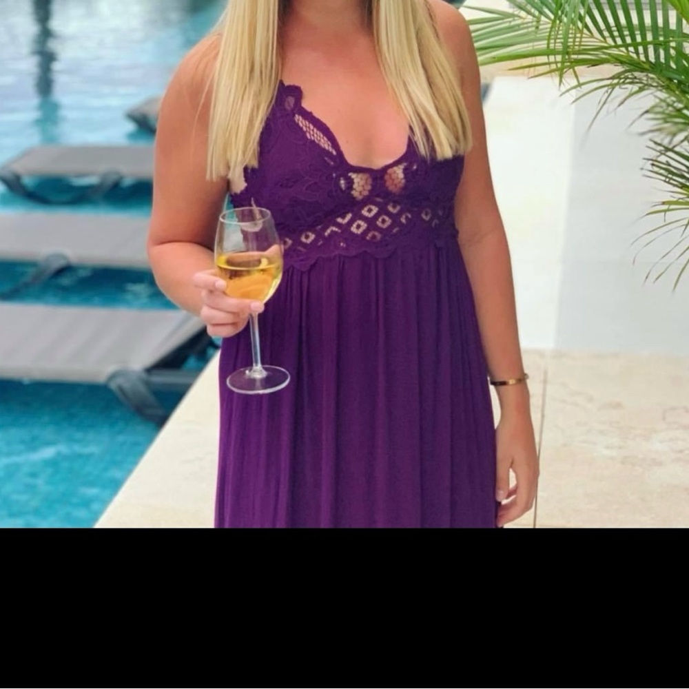 Size S free people purple maxi dress
